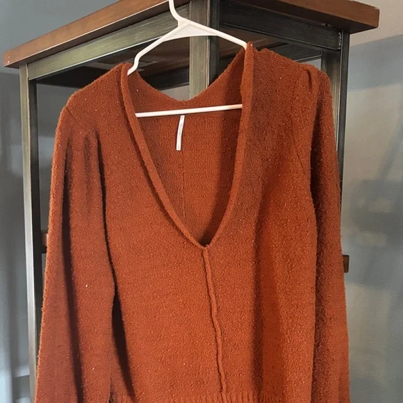Nwt Free people Women's Rust Sweater - Picture 3 of 5